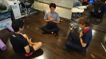 五十嵐による肺活・水活セッション風景